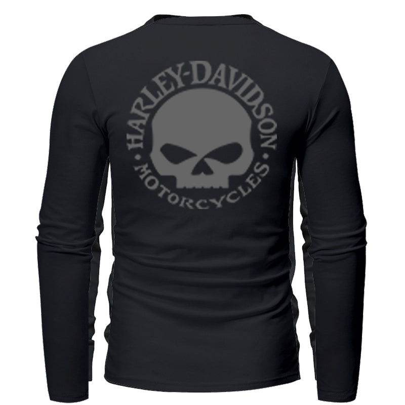 H D Skull Logo Pullover Long-sleeved T-shirt