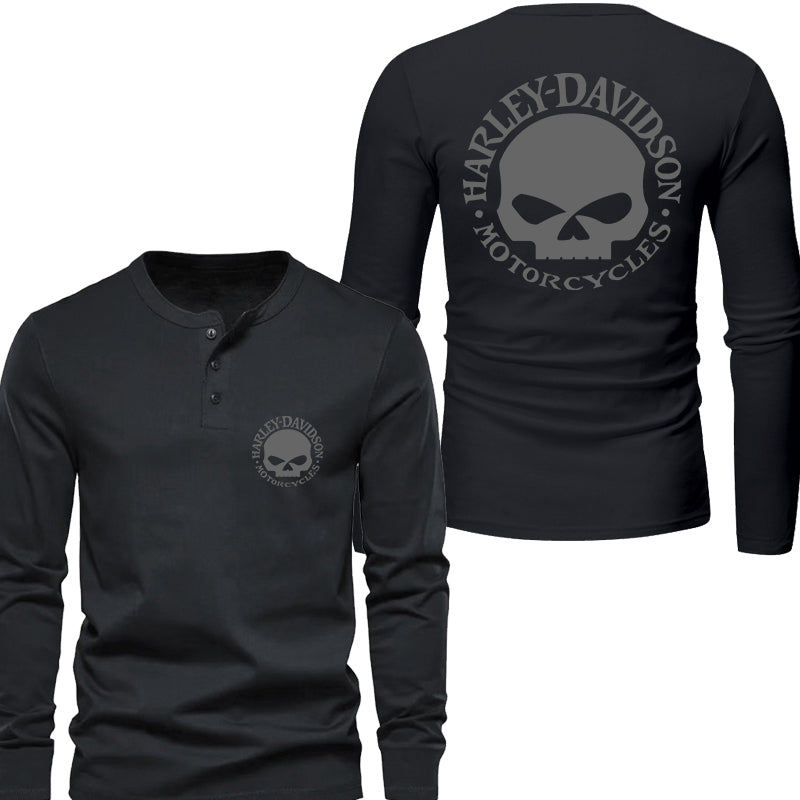 H D Skull Logo Pullover Long-sleeved T-shirt