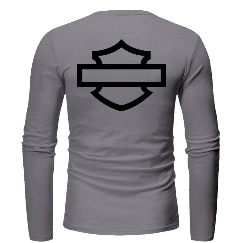 H D Basic Logo Pullover Long-sleeved T-shirt