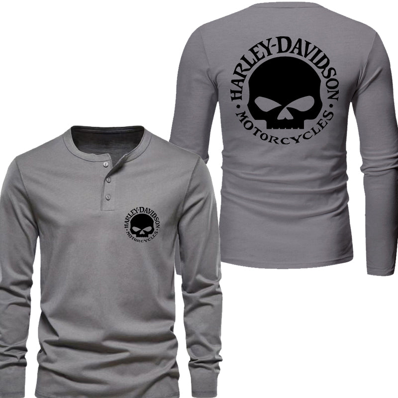 H D Skull Logo Pullover Long-sleeved T-shirt