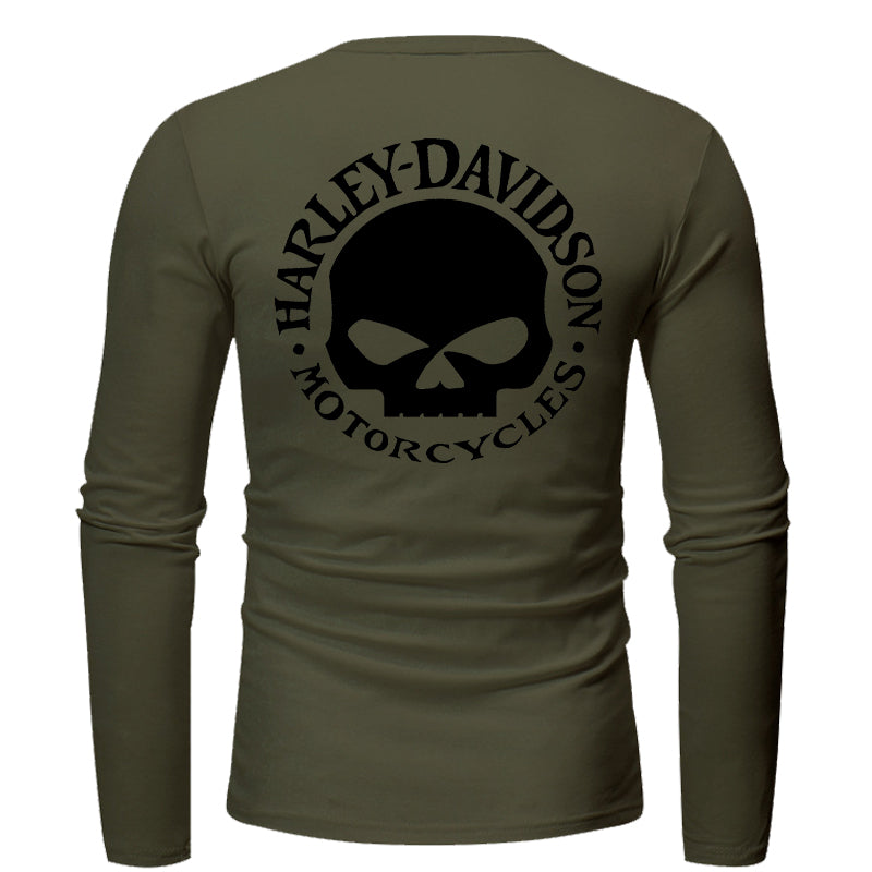 H D Skull Logo Pullover Long-sleeved T-shirt