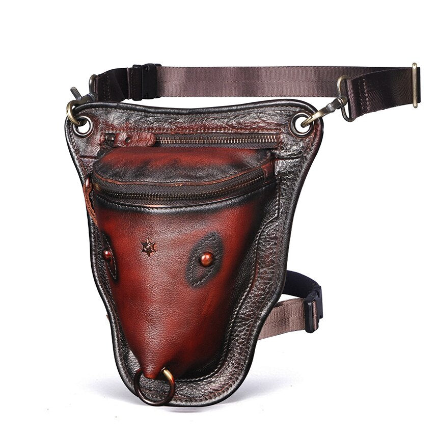 Genuine Leather Designer Retro Classic Leg Bag