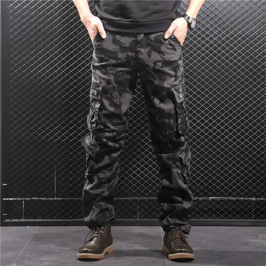Camouflage Multi Pockets Military Cotton Cargo Trousers