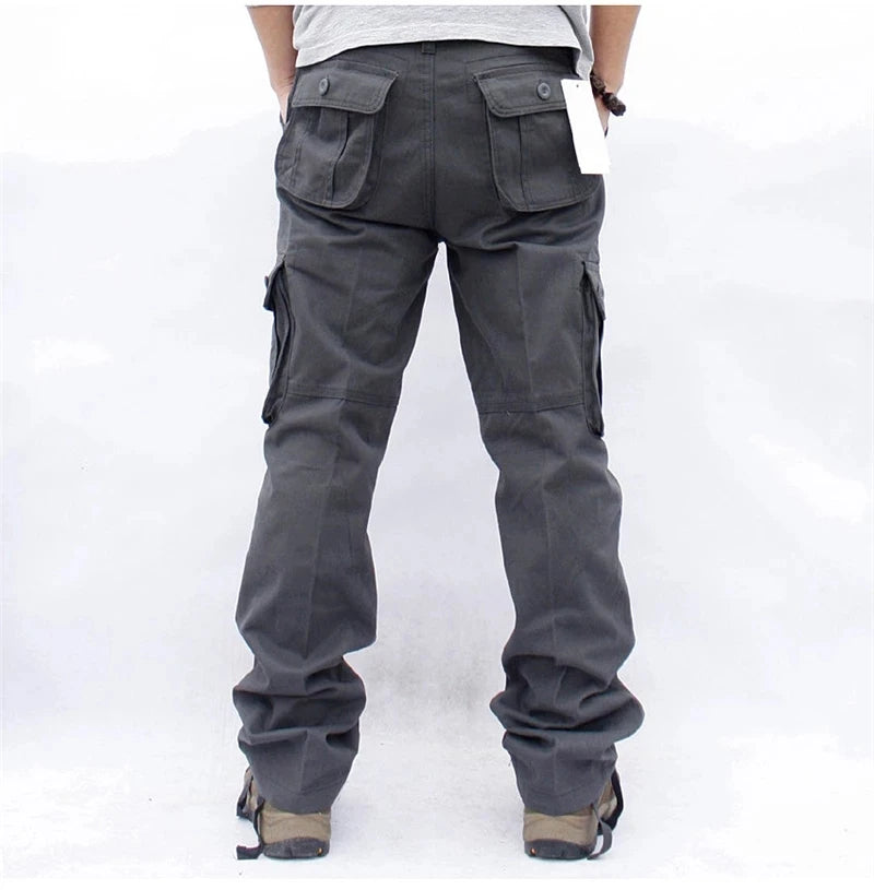 Zipper Multi Pocket Cotton Cargo Pants