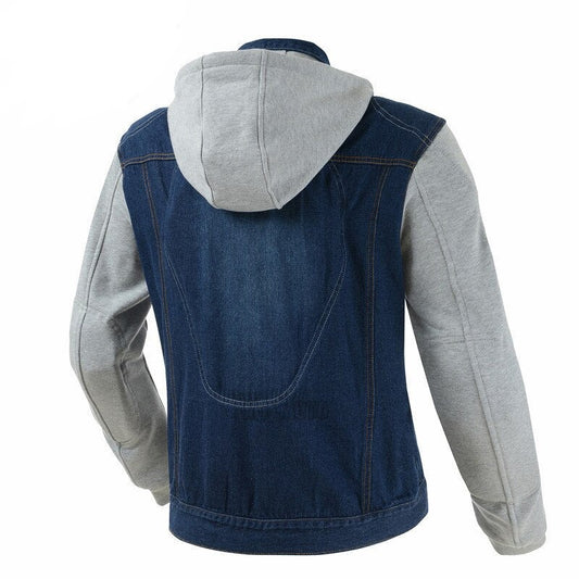 Denim Protective Arms Motorcycle Hoodie