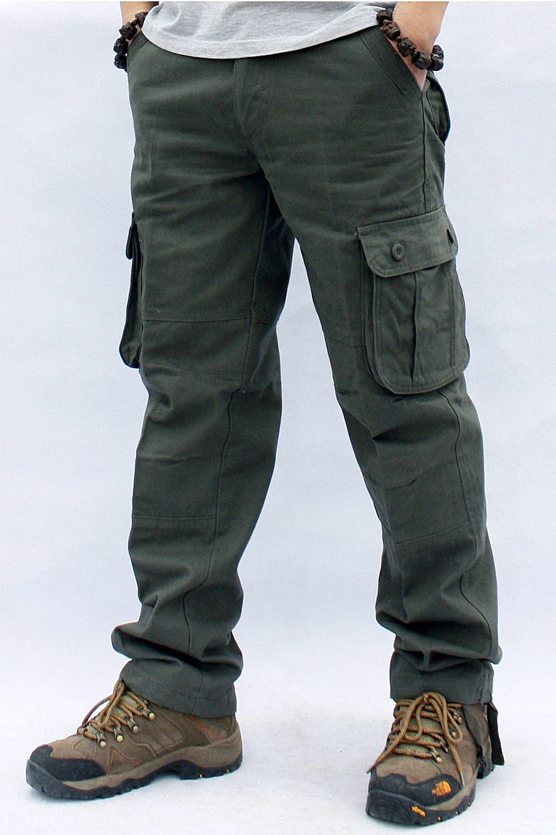 Zipper Multi Pocket Cotton Cargo Pants