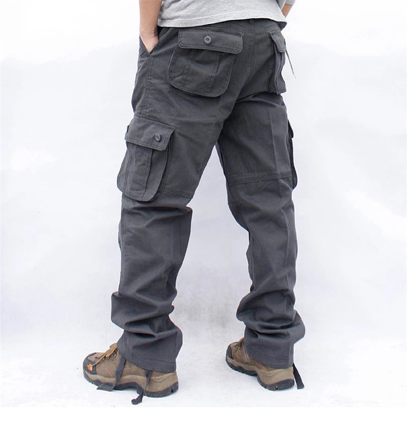 Zipper Multi Pocket Cotton Cargo Pants