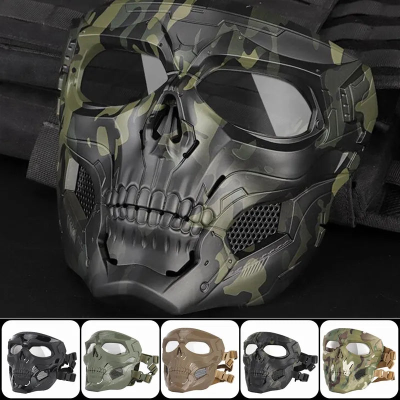 Motorcycle Riding Windproof Camo Skull