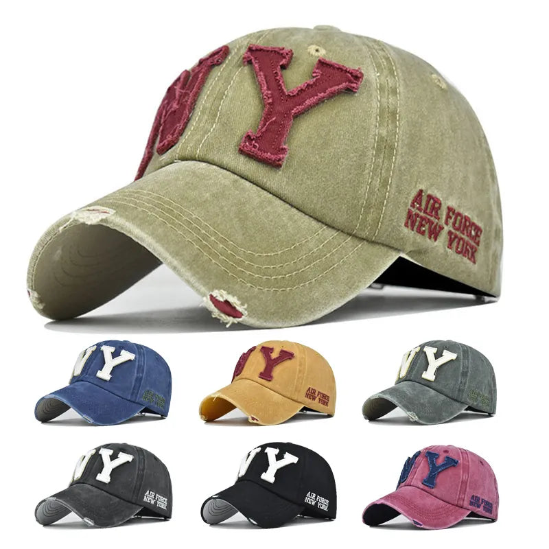 Retro-style New York letter Baseball Cap