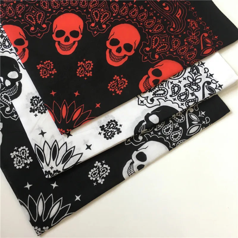 Colorful Printed Skull Cotton Bandana