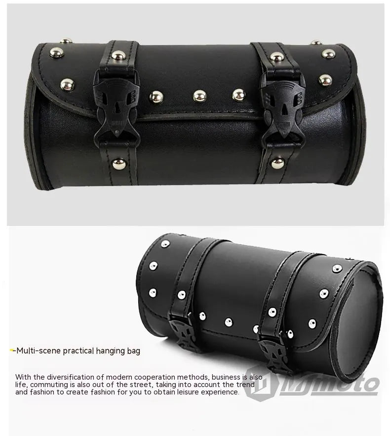 Black Crocodile Pattern Retro Motorcycle Cruiser Tool Bag