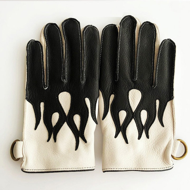 Locomotive Retro Sports Leather Gloves