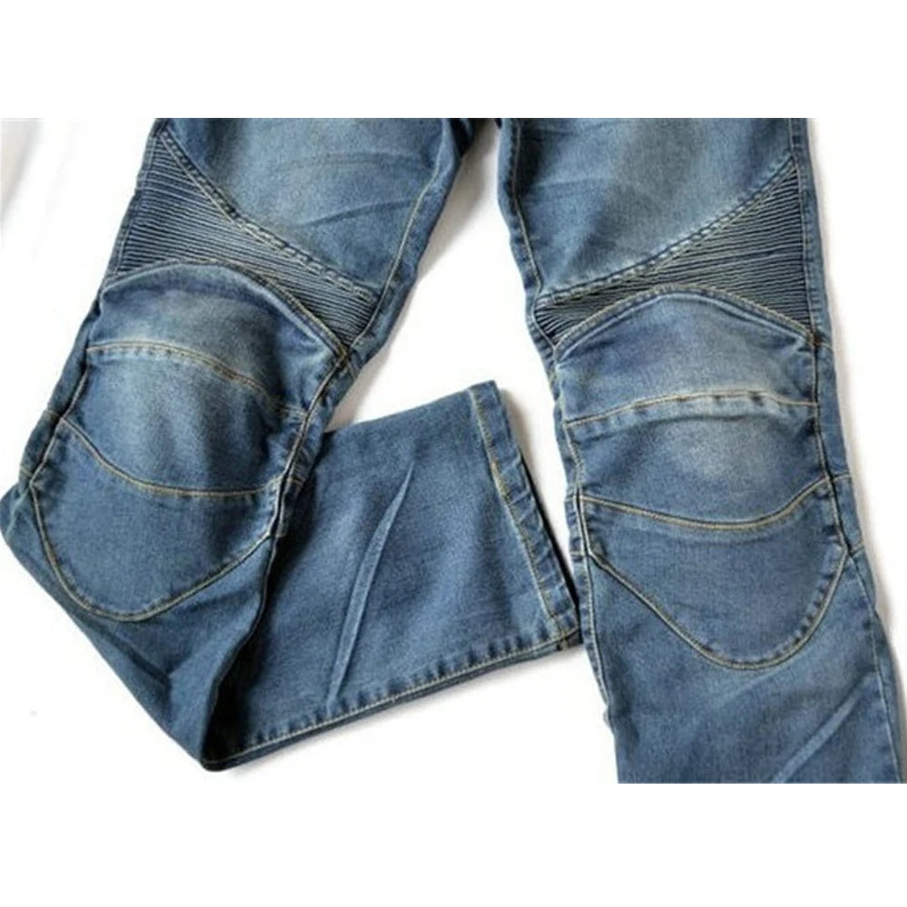 Motorcycle Riding Jeans with Knee Hip Pads
