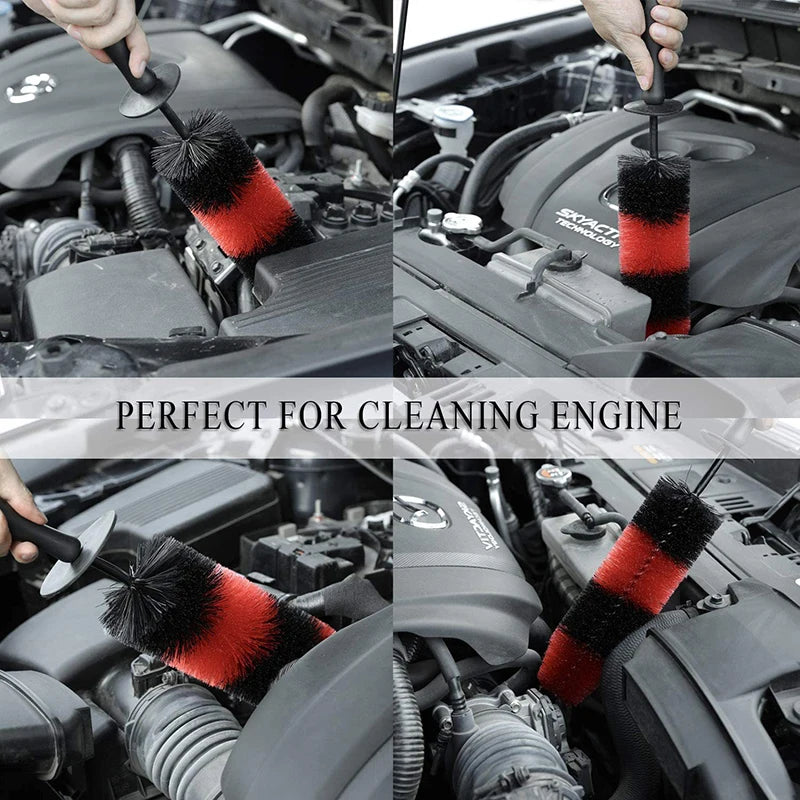 Car Wheel Cleaning Brush With Long Handle