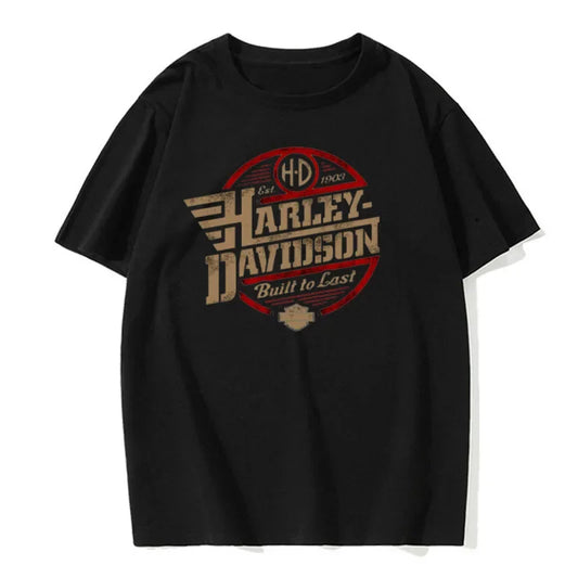 H D Motorcycle Logo Cotton T-shirt