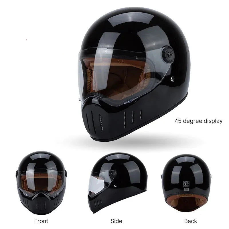 Cruisers Motorcycle Full Face Retro Helmet