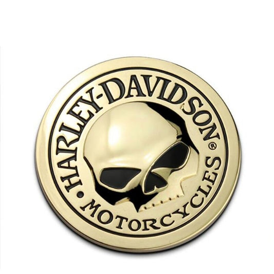 Motorcycles Metal HD Skull Sticker