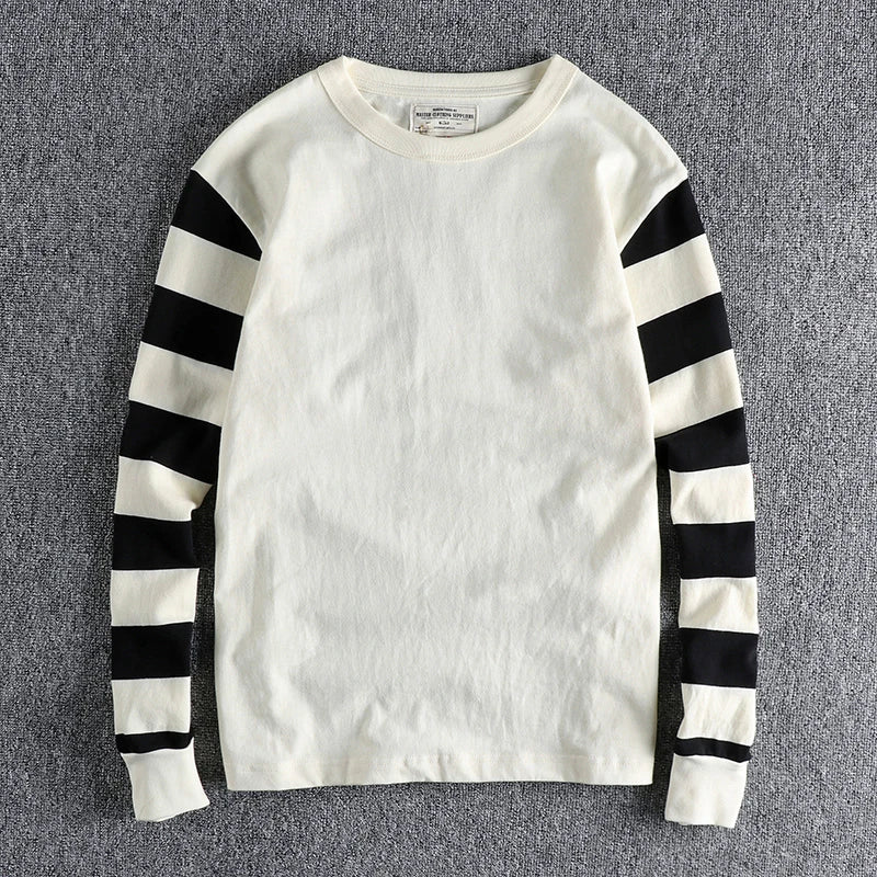 American Retro Long Sleeve Heavyweight Striped T-shirt