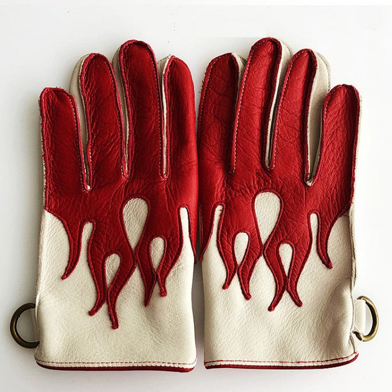 Locomotive Retro Sports Leather Gloves