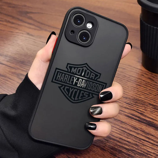 H D Logo Frosted Translucent iPhone Case
