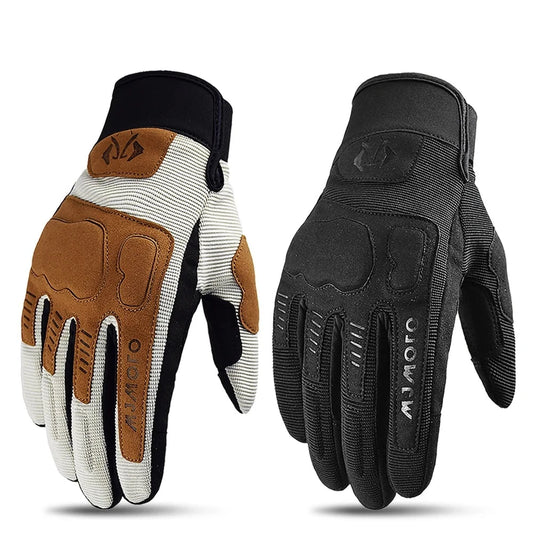 Black Brown Breathable Motocross Gloves