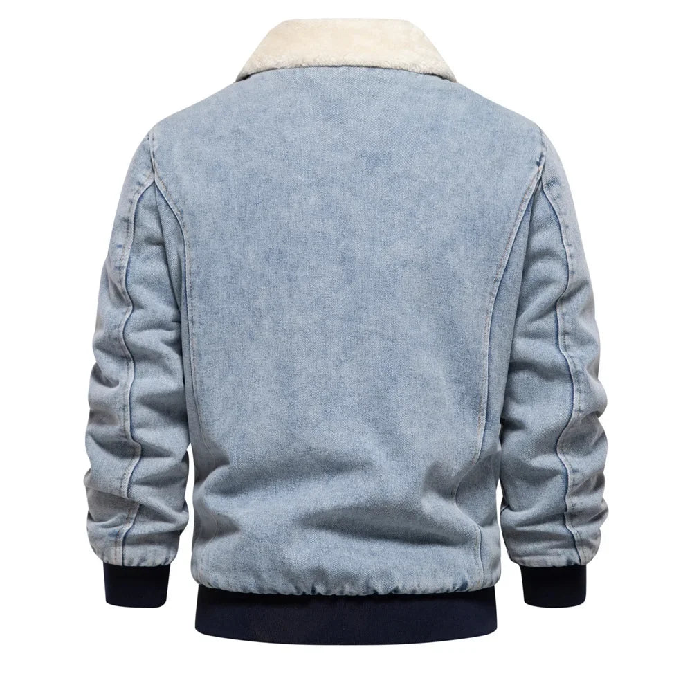 Thickened Warm Denim Jacket