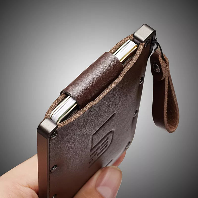 Genuine Leather Anti Rfid Credit Card Holder