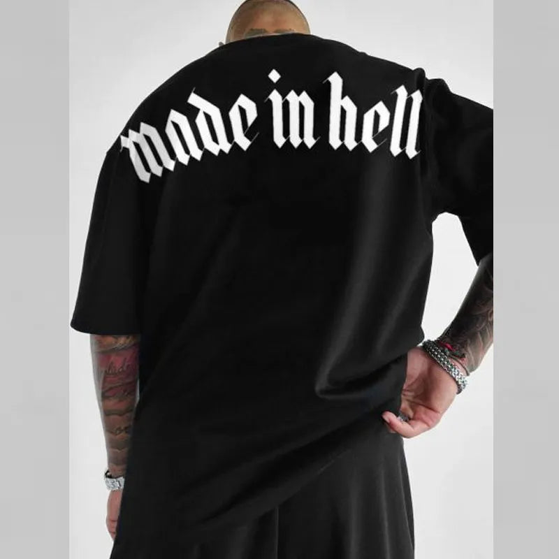 Made In Hell Oversized Short Sleeve O Neck T-Shirt