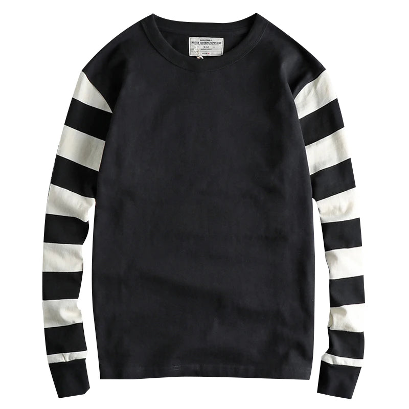 American Retro Long Sleeve Heavyweight Striped T-shirt