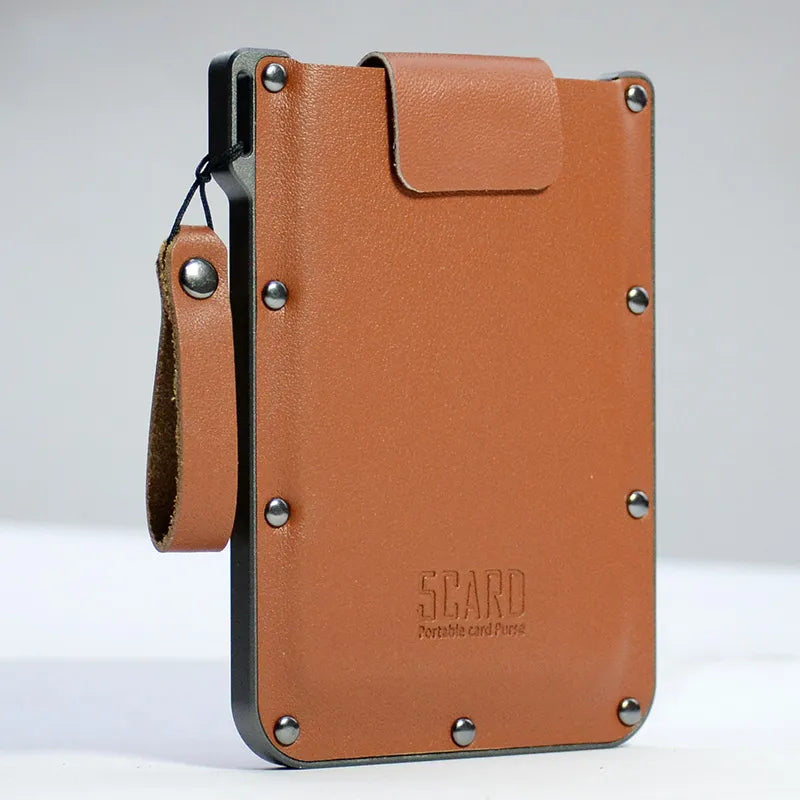 Genuine Leather Anti Rfid Credit Card Holder