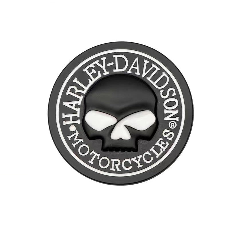 Motorcycles Metal HD Skull Sticker