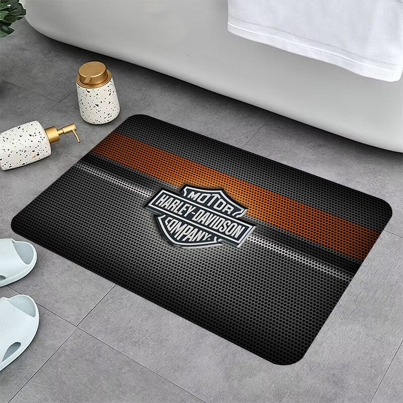 H D Motorcycle Logo Doormat