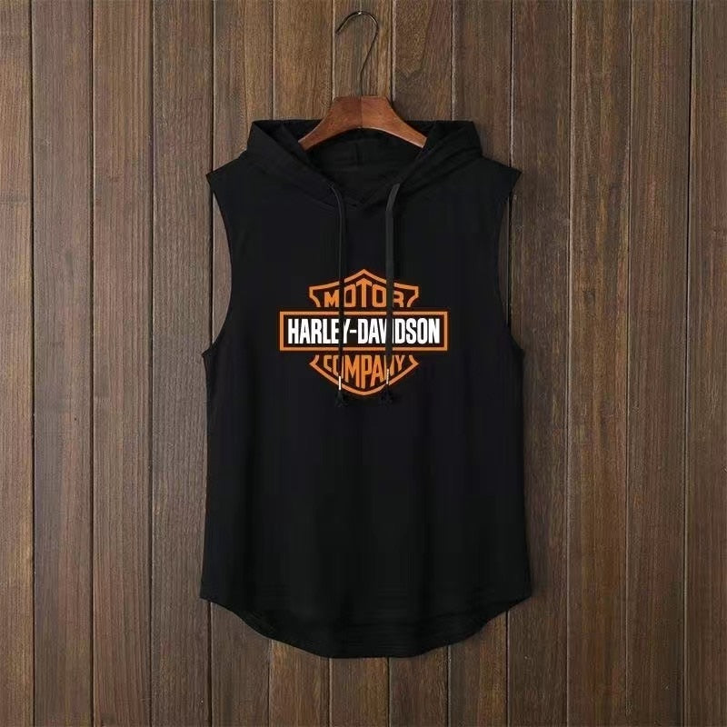 H D Logo Hooded Tank Top Shirt