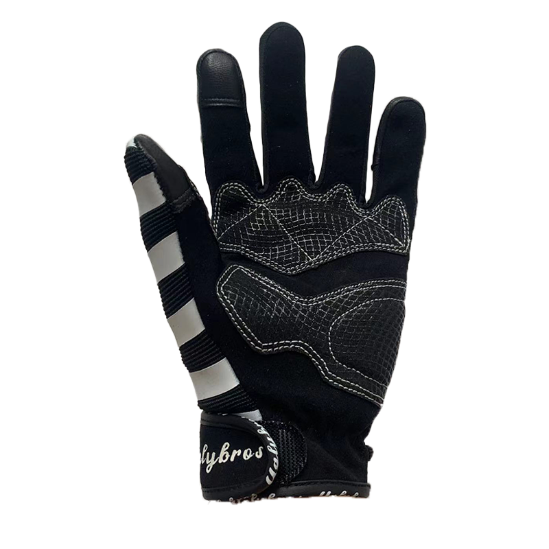 Striped Pattern Motorcycle Gloves