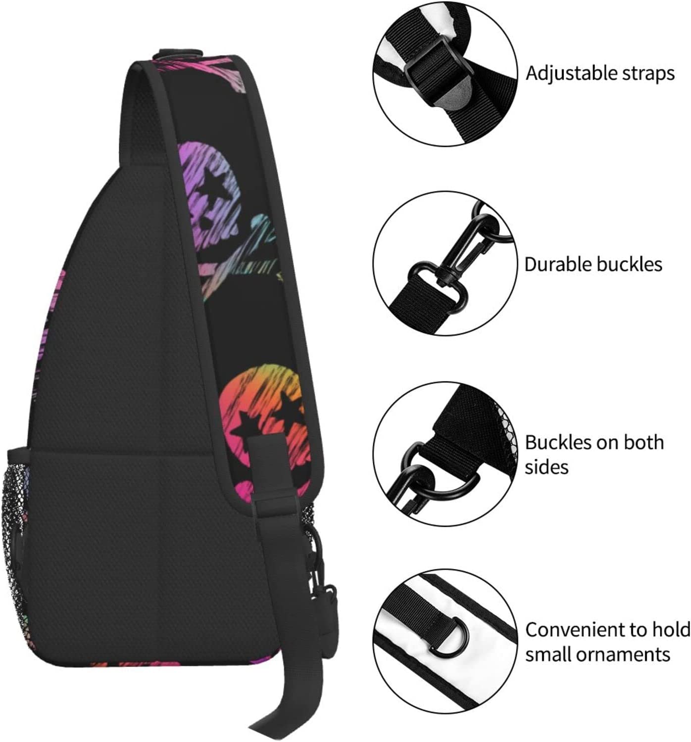 Skull Crossbody Sling Backpack