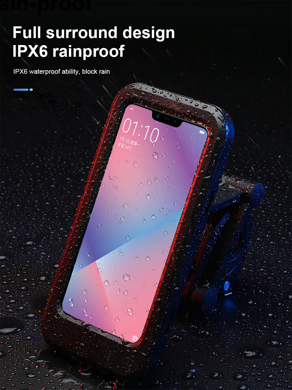 Waterproof Universal Motorcycle Mobile Phone Holder