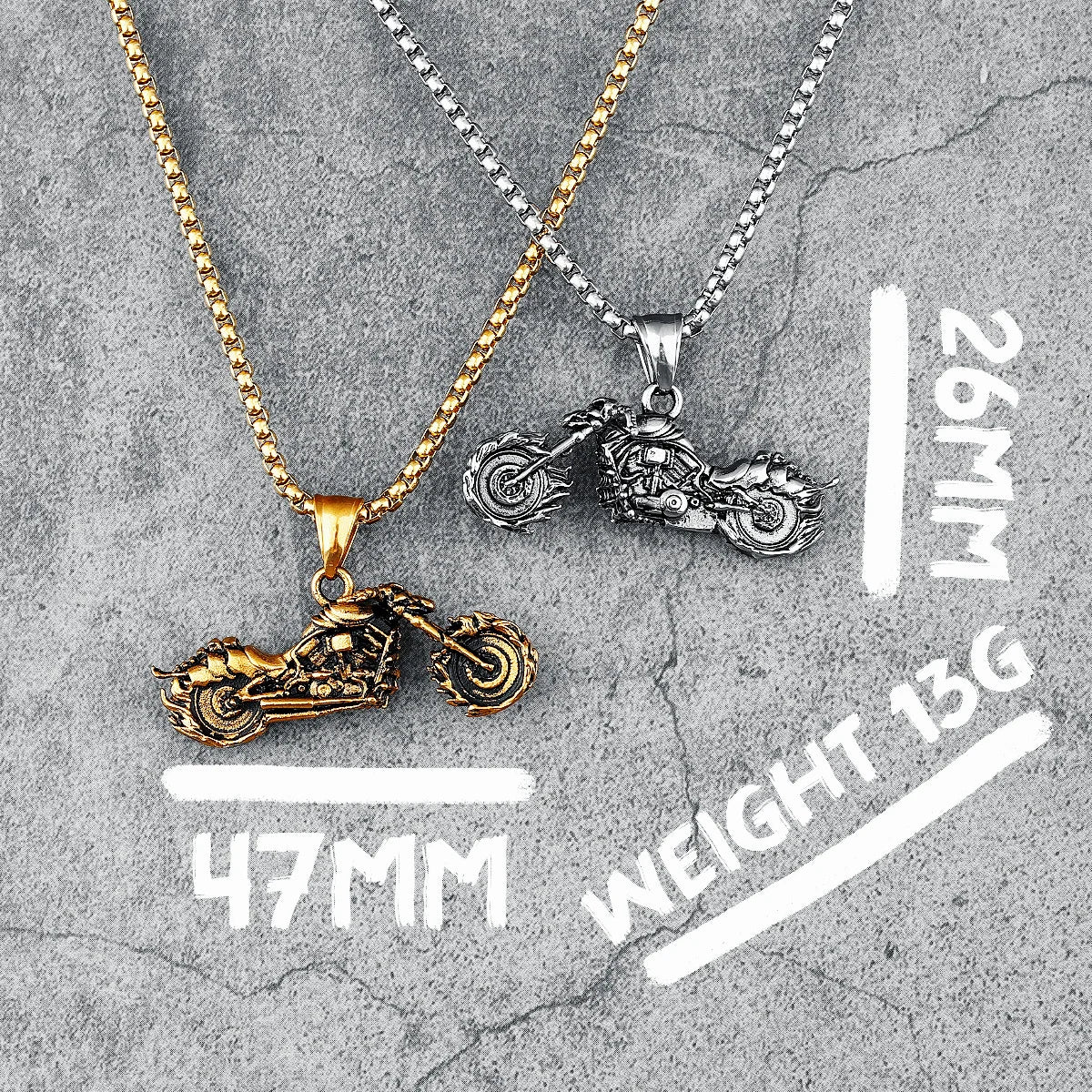 Stainless Steel Motorcycle Necklace