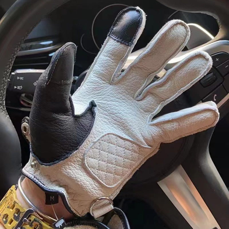 Locomotive Retro Sports Leather Gloves