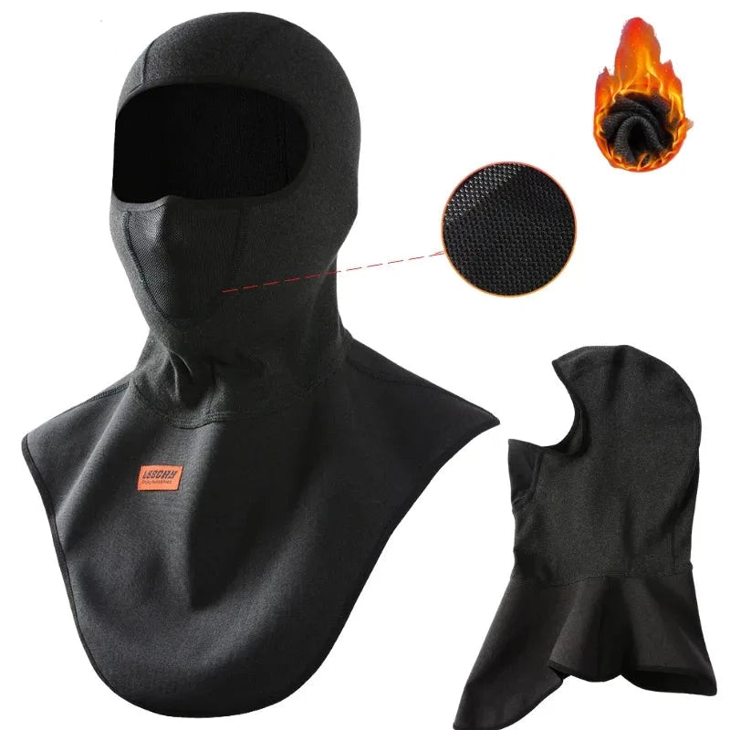 Black Winter Velvet Warm Liner Motorcycle Mask