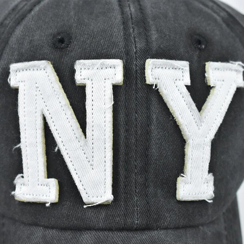 Retro-style New York letter Baseball Cap