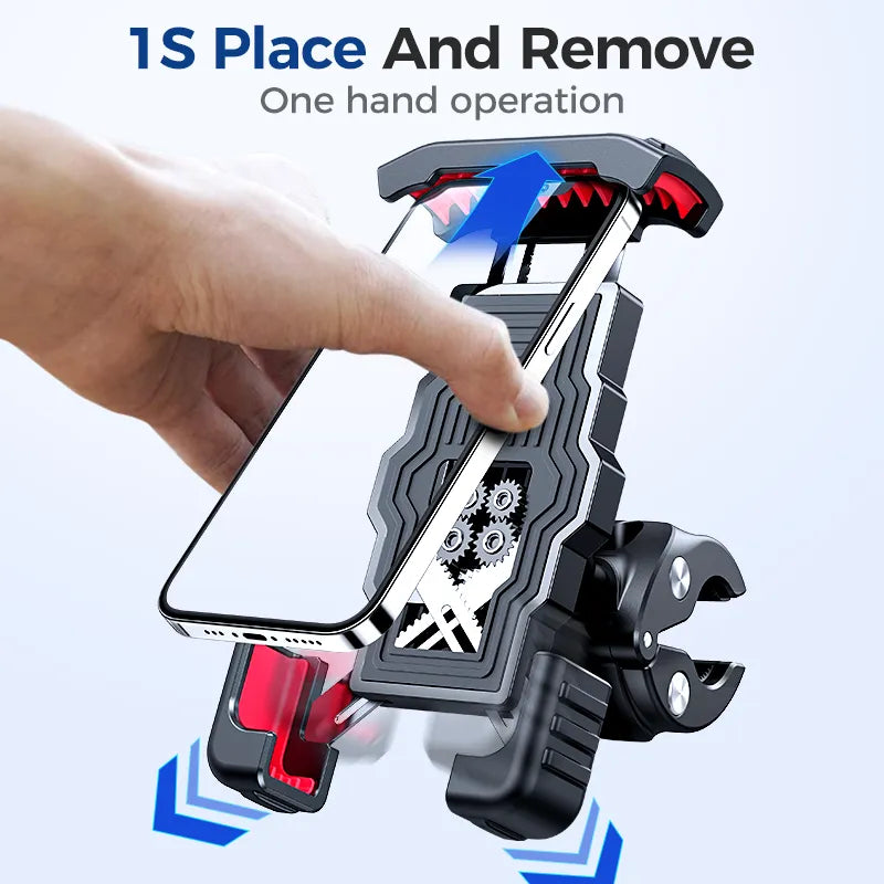 Aluminum Alloy Mount with Vibration Dampener Motorcycle Phone Holder