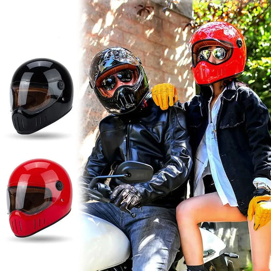 Cruisers Motorcycle Full Face Retro Helmet