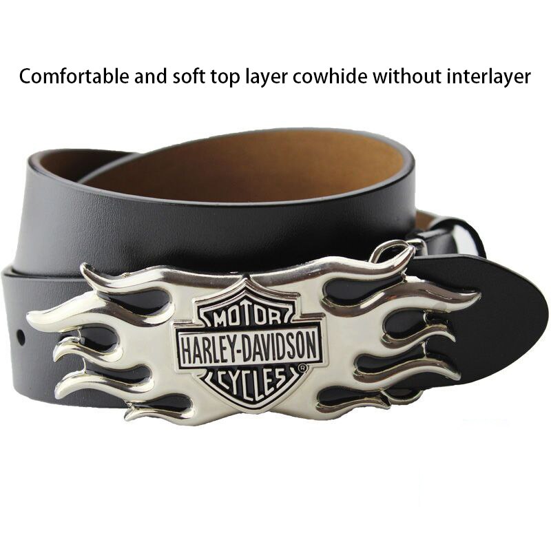 Genuine Leather H D Logo Belt