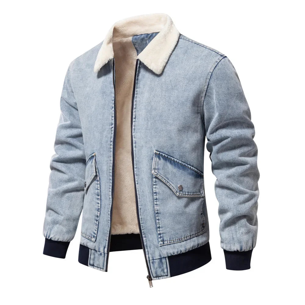 Thickened Warm Denim Jacket