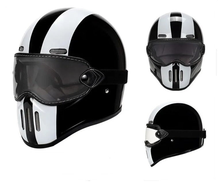 Full Face Light Weight Cafe Racer Motorcycle Helmet