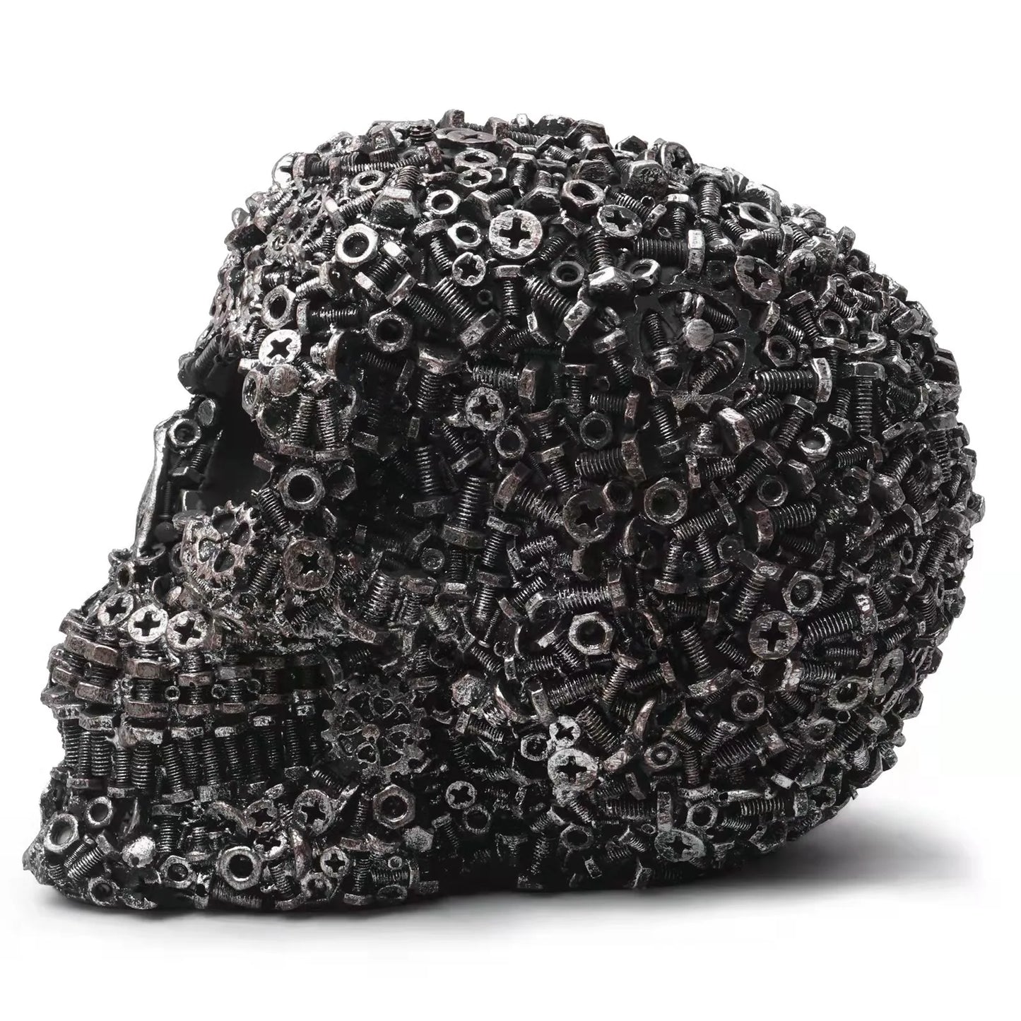 Resin Screw Gear Mechanical Style Skull Decorative Crafts