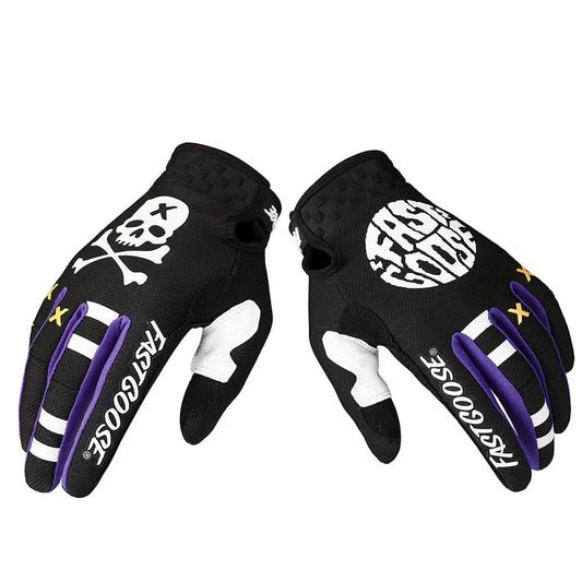 Full Finger Skull Design Motorcycle Gloves