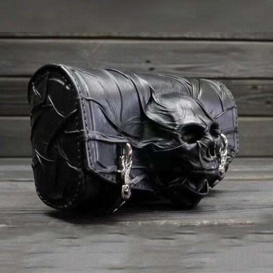 Skull Motorcycle Fork Saddle Bag