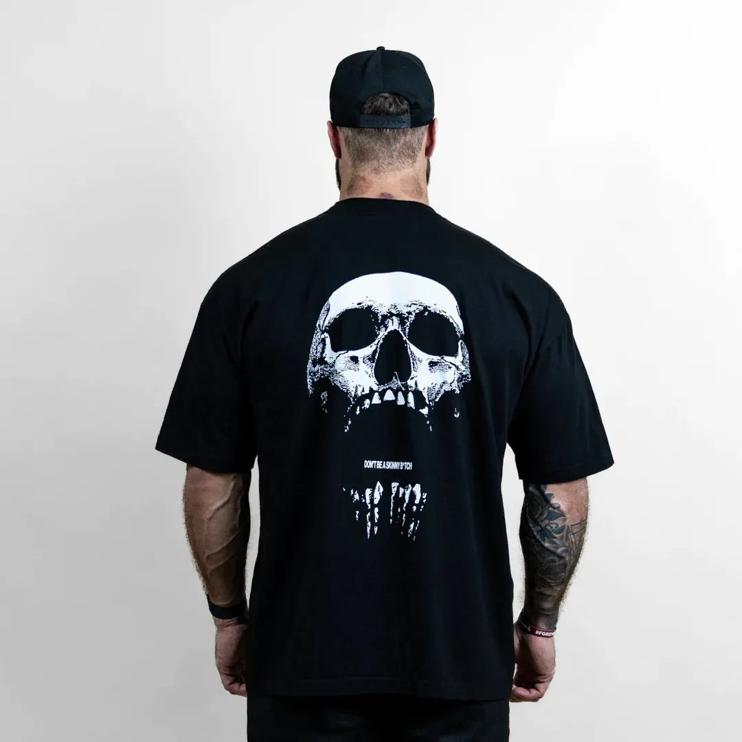 Black Skull Fashion Breathable Cotton T-Shirt