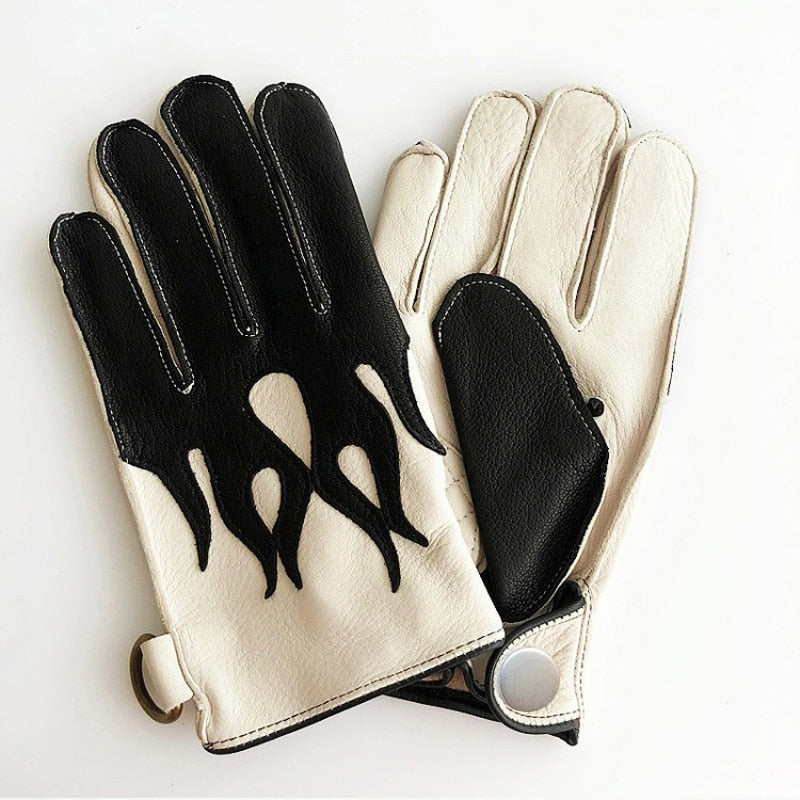 Locomotive Retro Sports Leather Gloves